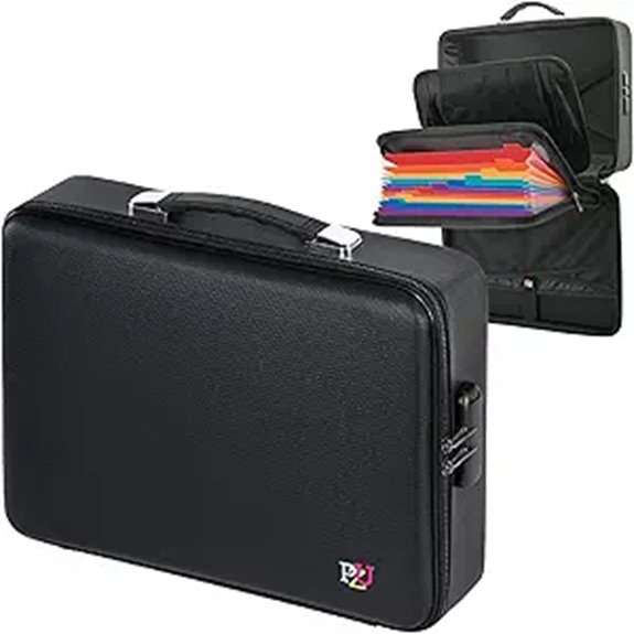 Fireproof Document Safe with Lock Waterproof Hard Shell