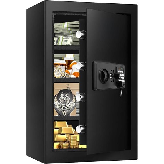 Large Water & Fireproof Home Safe with Alarm