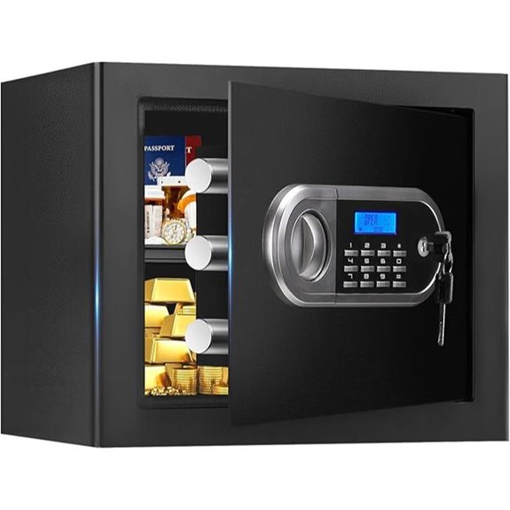 Waterproof Home Safe with Digital Lock and Alarm