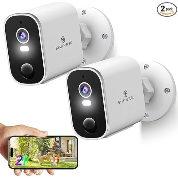 Wireless 2K Outdoor Security Cameras (2-Pack)