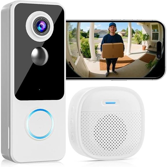 Wireless 2K Doorbell Camera with Two-Way Audio