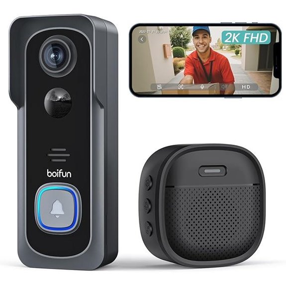 BOIFUN Wireless Doorbell Camera with 2K HD Video