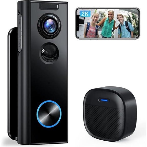 XTU Wireless 2K Video Doorbell with Chime & Night Vision