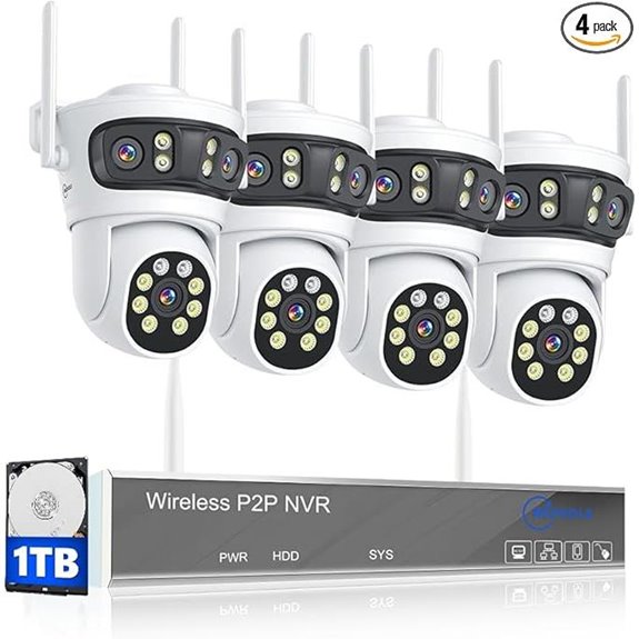 Wireless 6MP 3-Lens WiFi Security Camera System