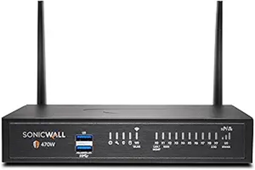 SonicWall TZ470W Wireless Firewall with Wi-Fi & Security