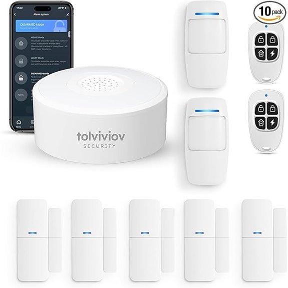 Tolviviov Wireless Home Security System (10-Piece Kit)