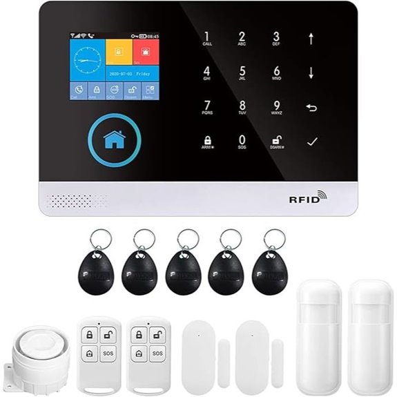 Wireless Home Alarm System with Remote and Sensors