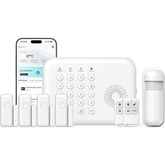 WiFi/4G Home Alarm System with App & Sensors