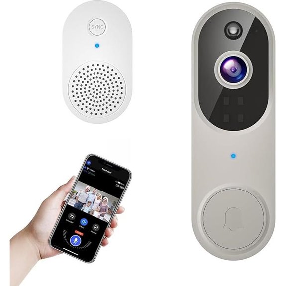 Wireless Video Doorbell Camera with AI & Night Vision