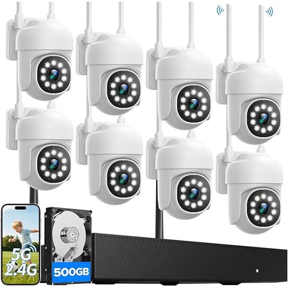 Wireless Outdoor Security Camera System with Night Vision