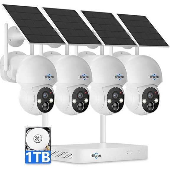 Hiseeu Solar Wireless Outdoor Security Camera Kit