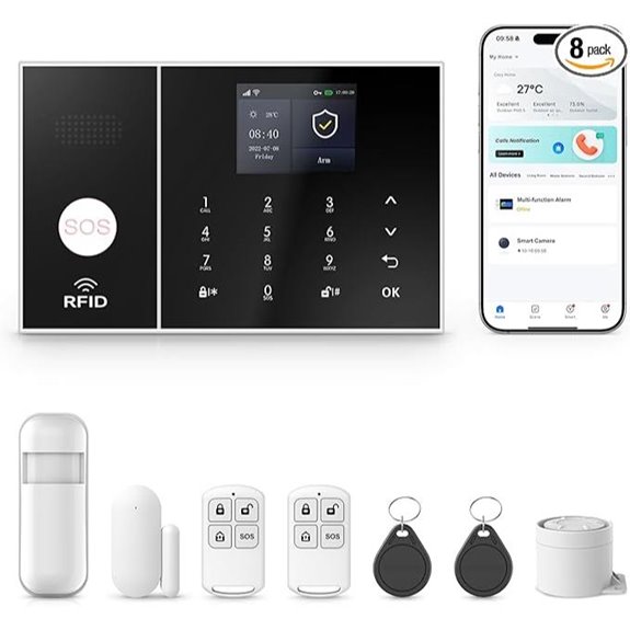 Wireless Home Security System with App Alerts
