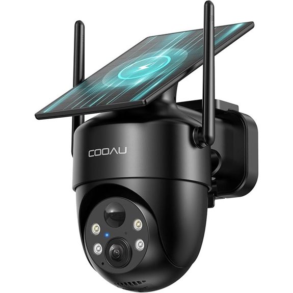 COOAU Wireless Solar Security Camera with AI Detection