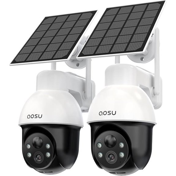AOSU Wireless Solar Security Camera System (2 Pack)