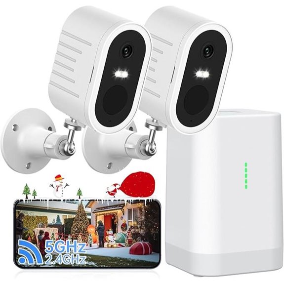 Wireless Outdoor Security Cameras with Solar & 128GB Storage