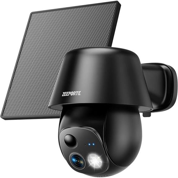 Wireless Solar Security Cameras with 2K Pan/Tilt View