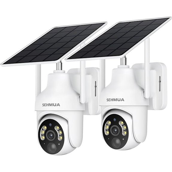 SEHMUA 2K Wireless Solar Security Cameras (2-Pack)