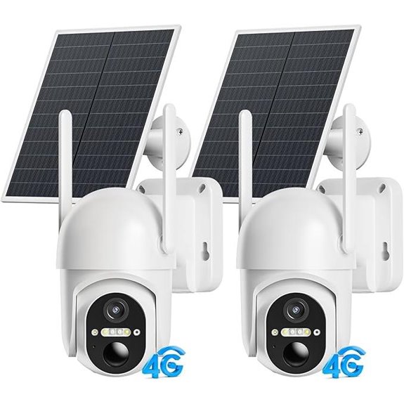 4G LTE Solar Security Cameras 2 Pack