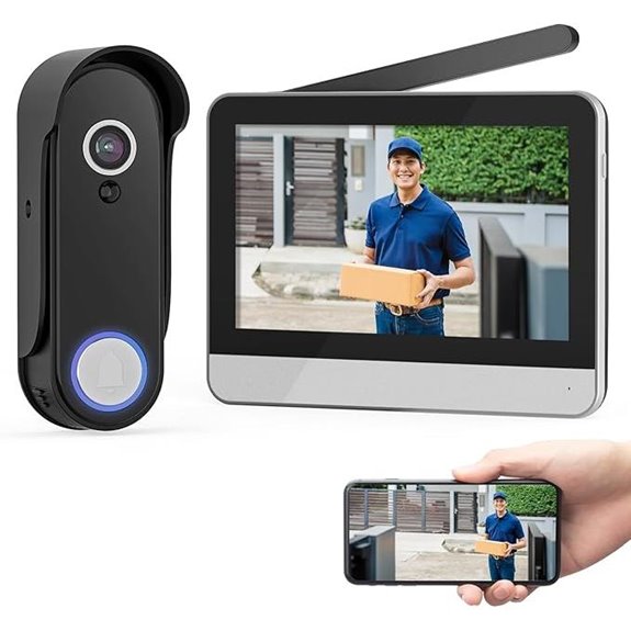 Wireless Video Doorbell with Touchscreen and 1080P Camera