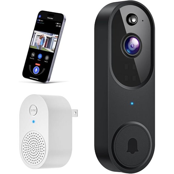 Wireless Wi-Fi Video Doorbell with Motion Detection