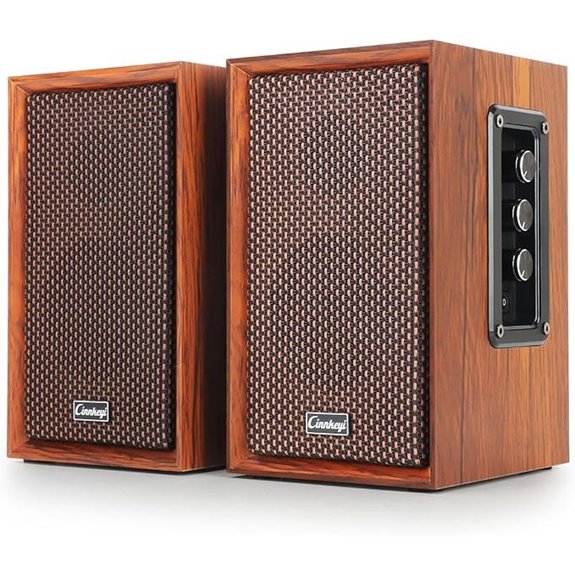 Bluetooth Wooden Computer Speakers with Bass