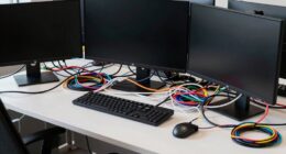 cable clutter disrupts displays