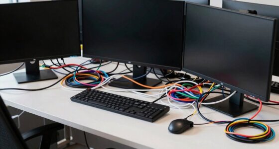 cable clutter disrupts displays