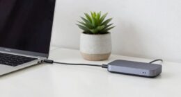 complex one cable desk setup