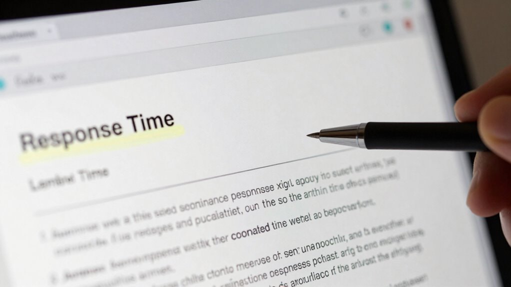 specify clear response time expectations