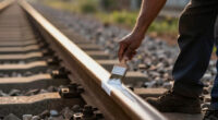 Painting The Sides Of Railroad Rails White To Reduce Derailment